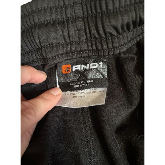 And1 Youth Boys Red Black Basketball Pants Athletic Bottom Snaps Size Large - Picture 6 of 7